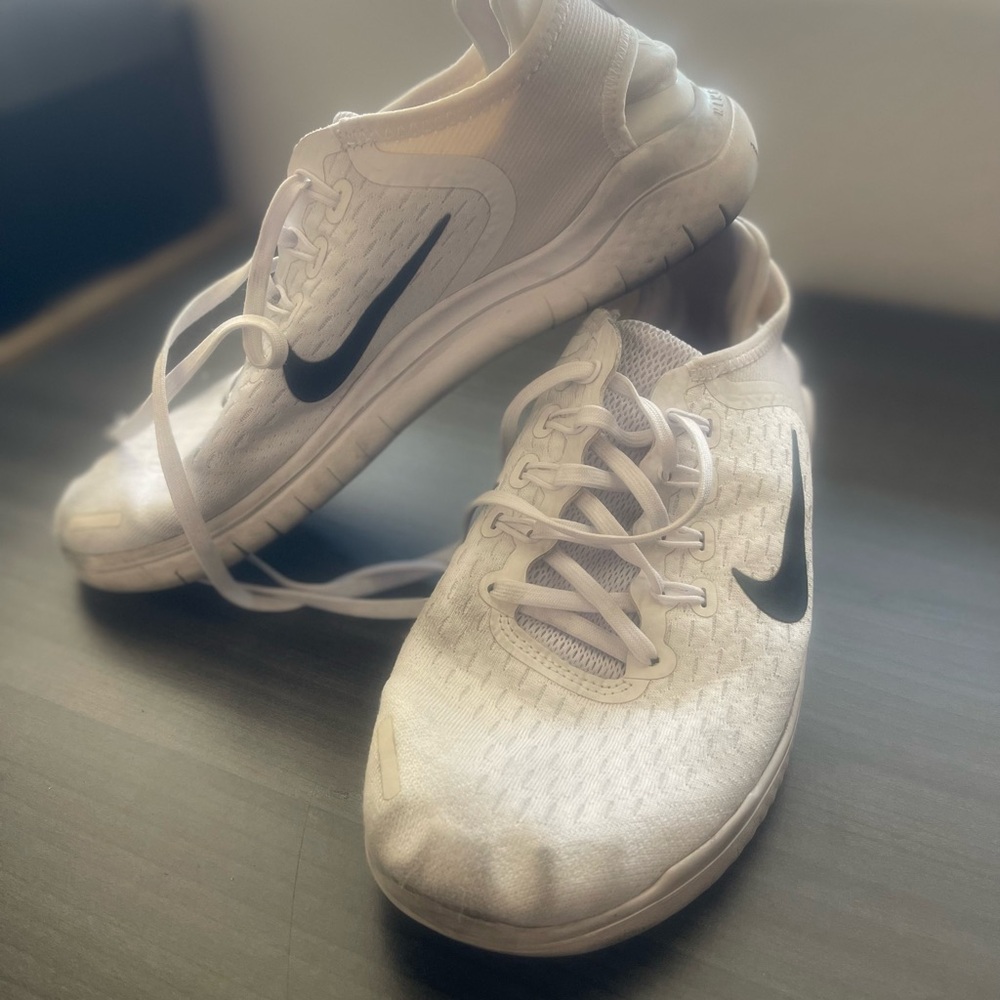 Nike White and Black Running Shoes
